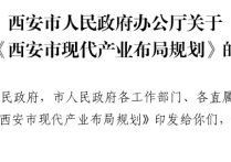 6+5+6+1西安产业布局如何规划？这个文件都说清了